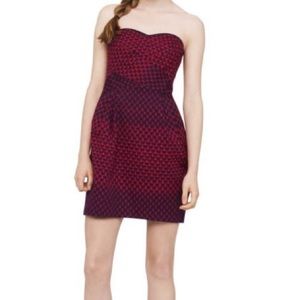 NEW WITH TAGS - Club Monaco size 6 navy/red strapless dress with pockets